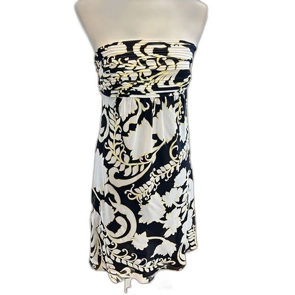 Ann Taylor Silk Strapless Dress Floral Empire Line Summer Party Wedding Guest - Picture 1 of 15